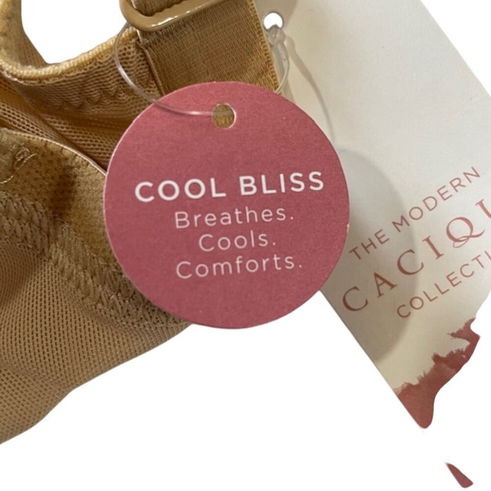 Cacique women's "Cool Bliss" bra with underwire in beige. - Picture 8 of 10